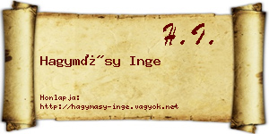 Hagymásy Inge névjegykártya
